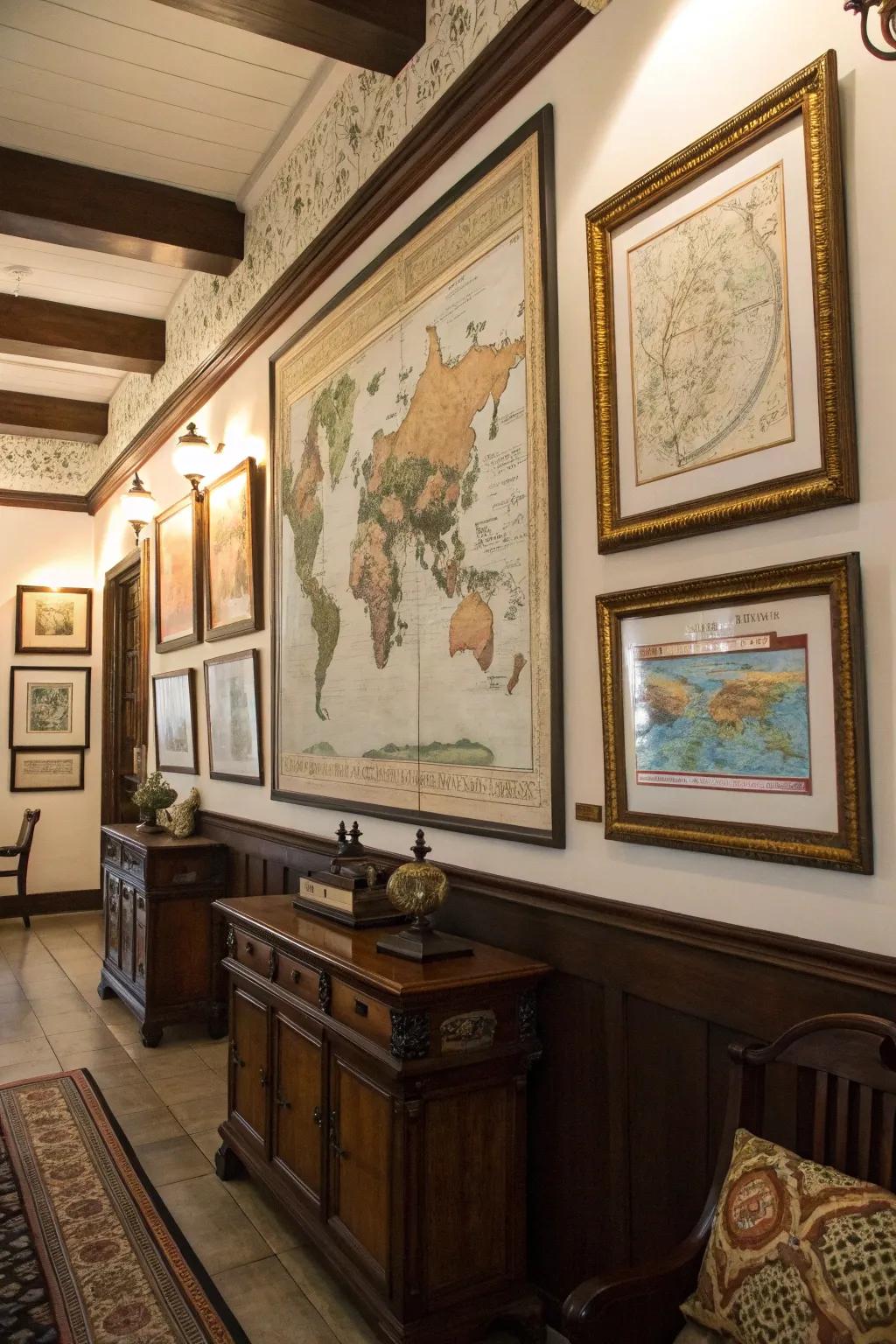 Period maps recount a saga of exploration and voyaging.