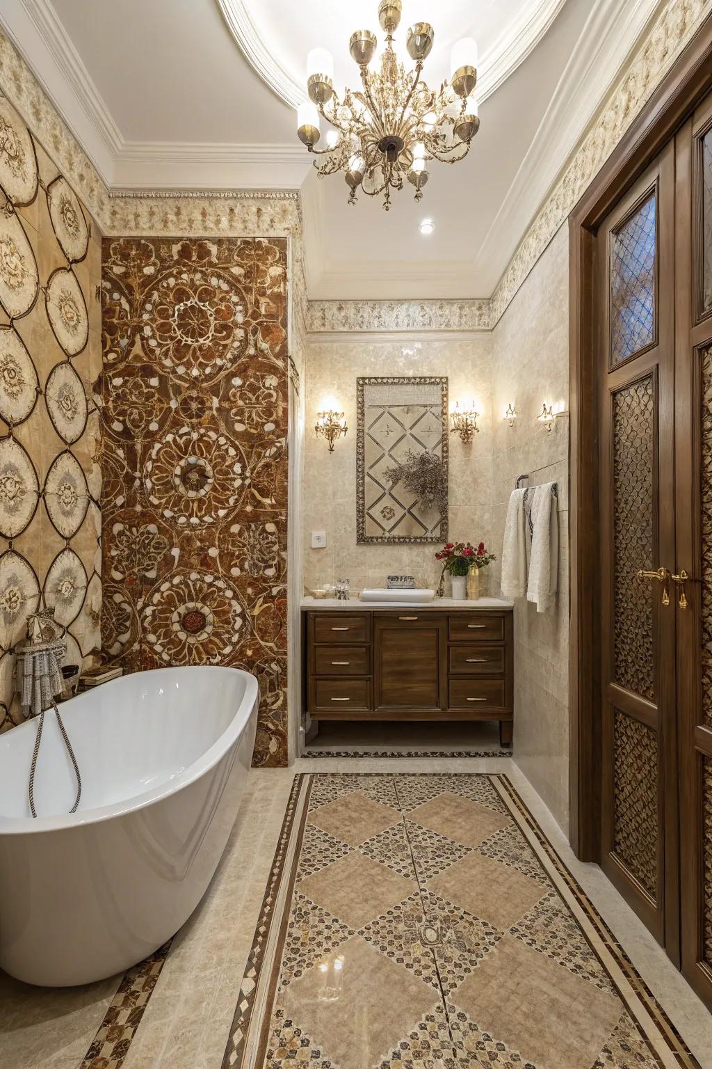 Feminine grace using flowery mosaics.