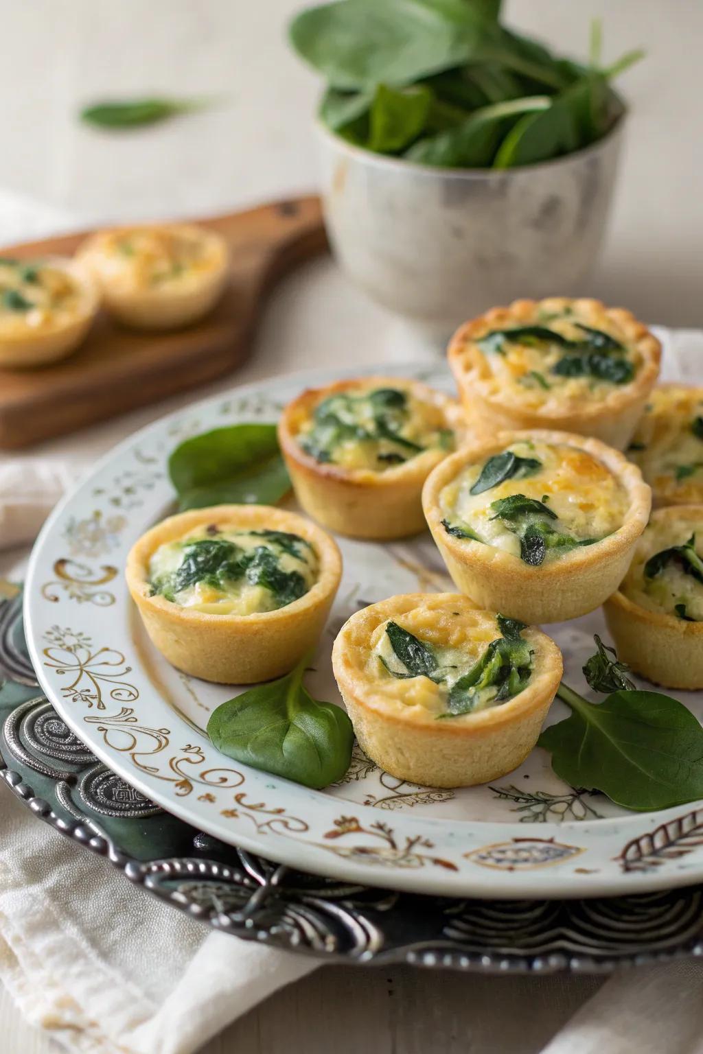 Sophisticated savory tart bites for a savory brunch choice.