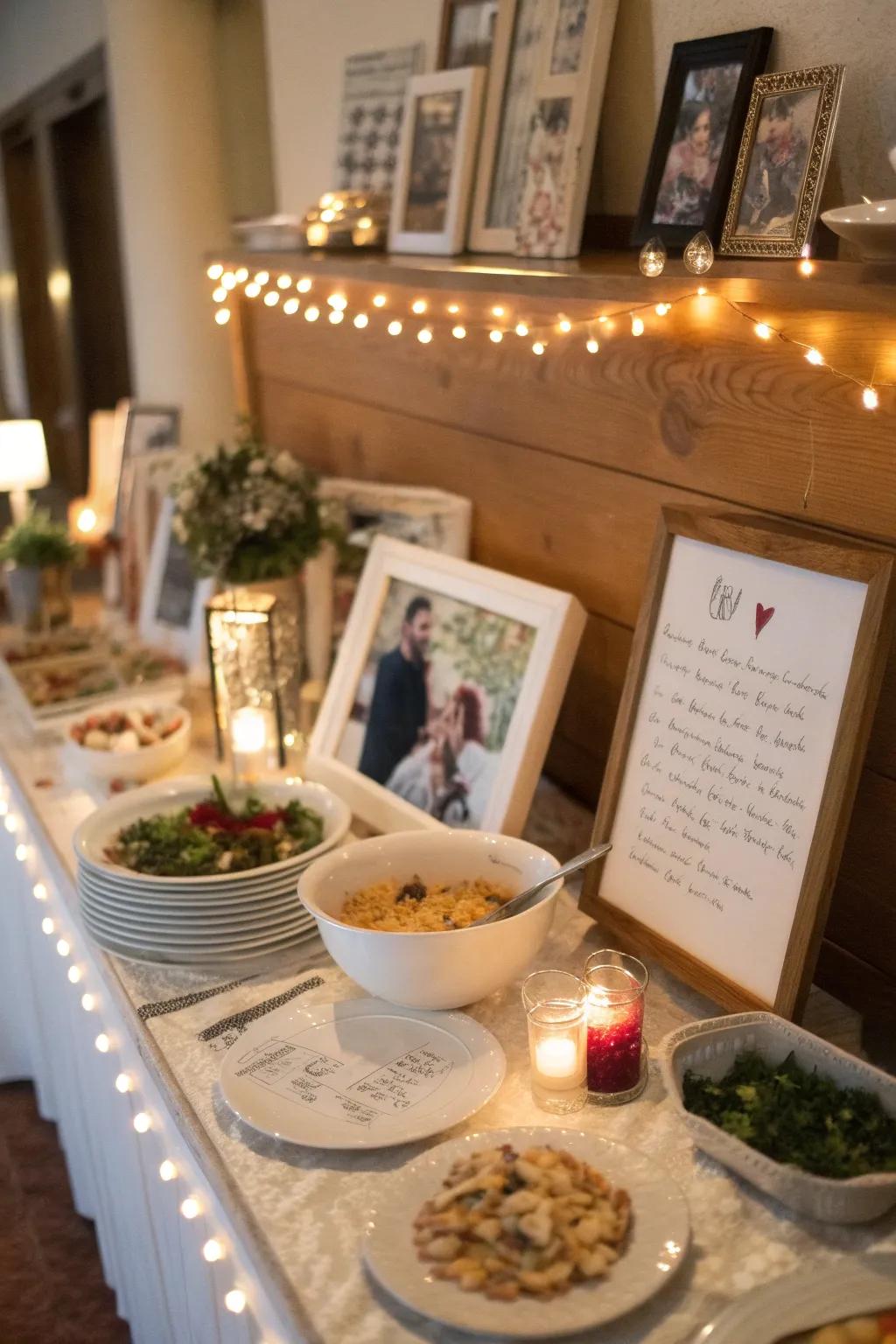 Personal touches make your buffet more intimate and special.