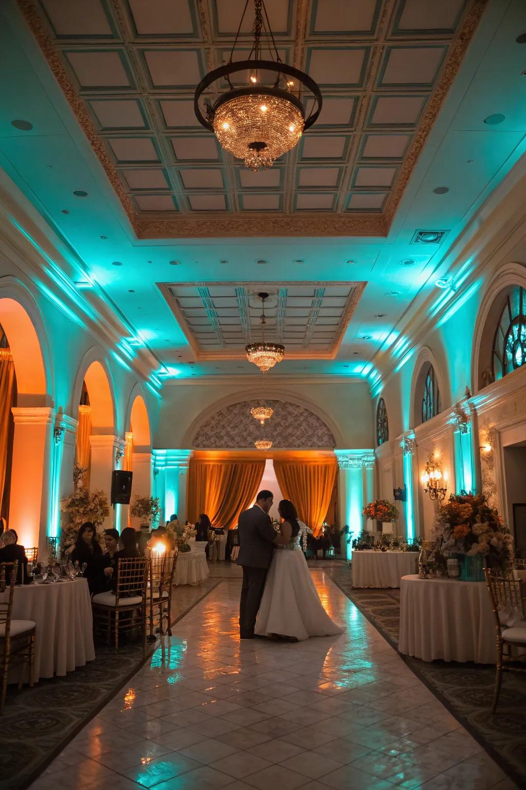 Celebration illumination that sets an intimate and warm vibe.