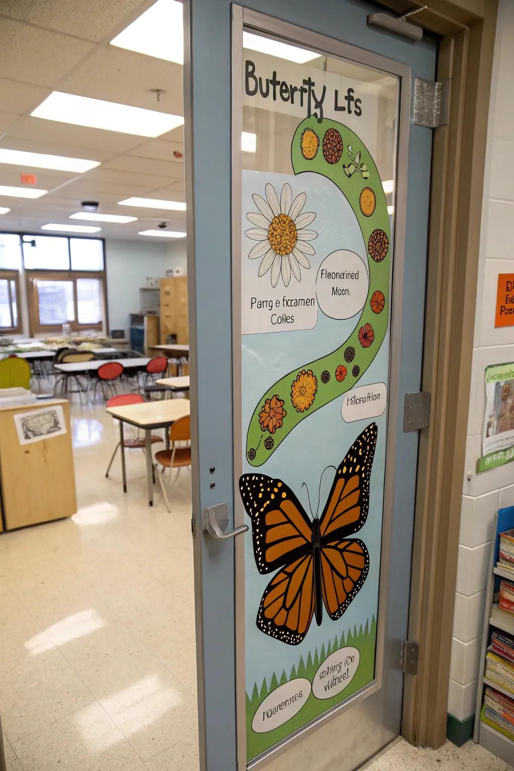 Investigate the marvels of metamorphosis through a life cycle display.