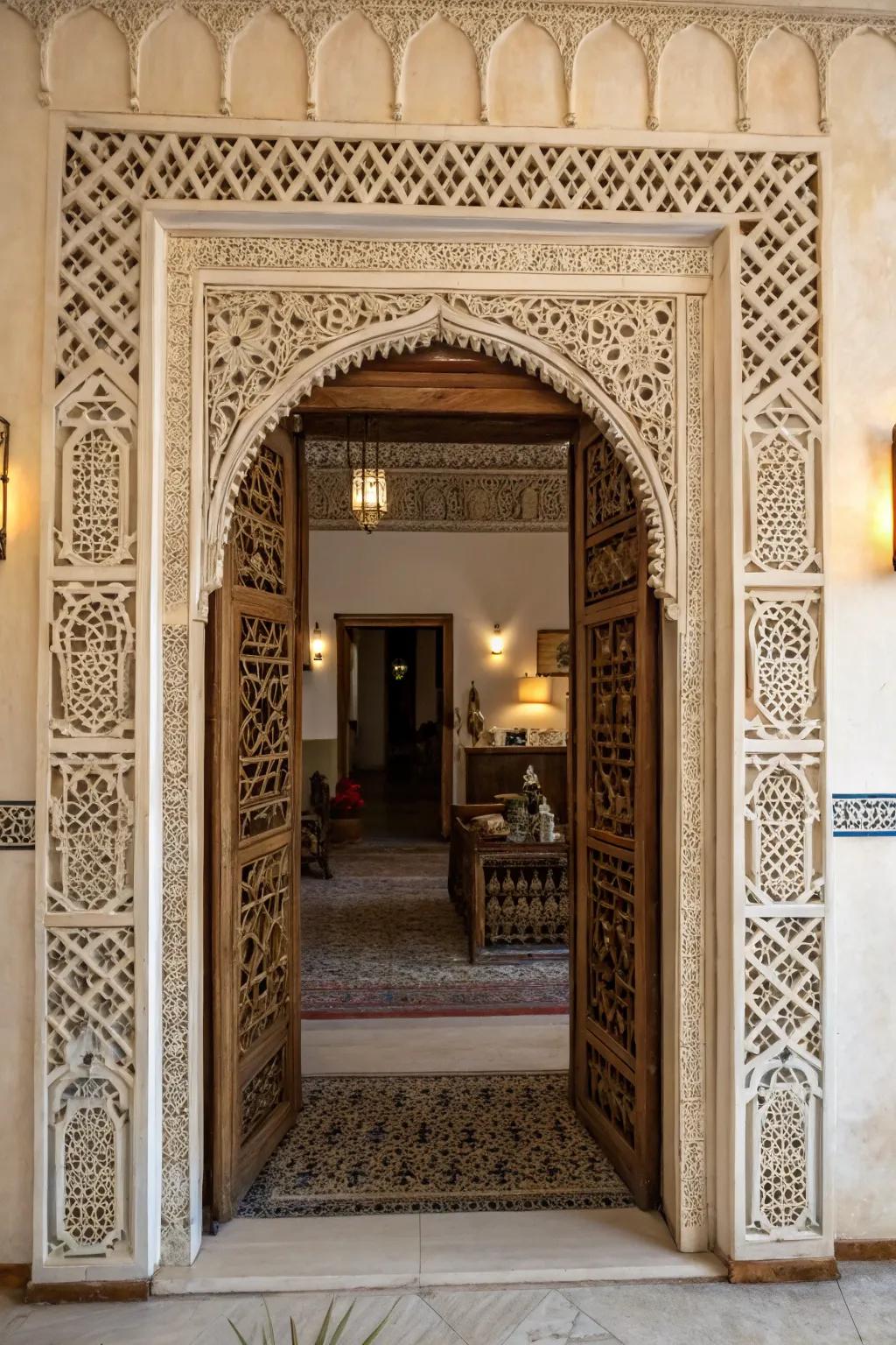 Detailed lattice designs make a stunning visual statement.
