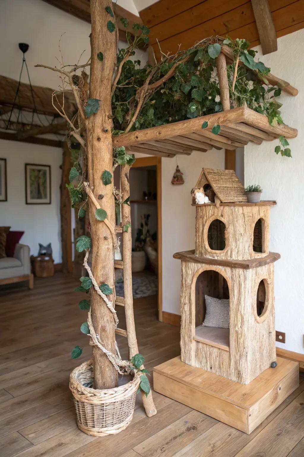 Exterior-inspired designs bring a hint of the outdoors inside for your cats.
