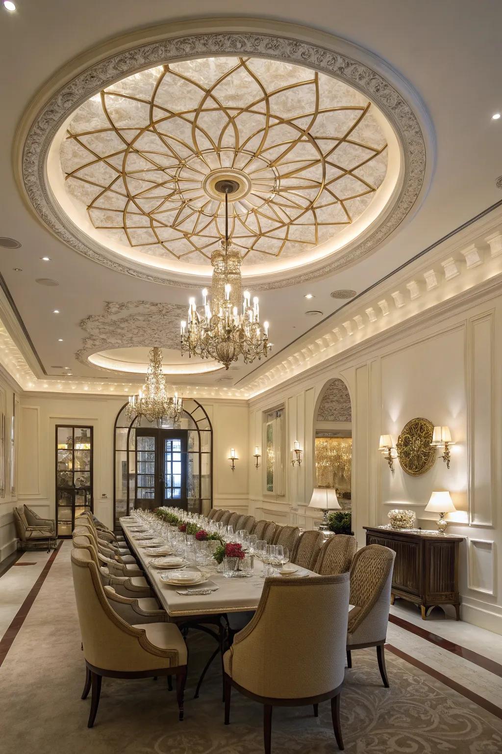Enhance elegance with a decorative ceiling medallion.