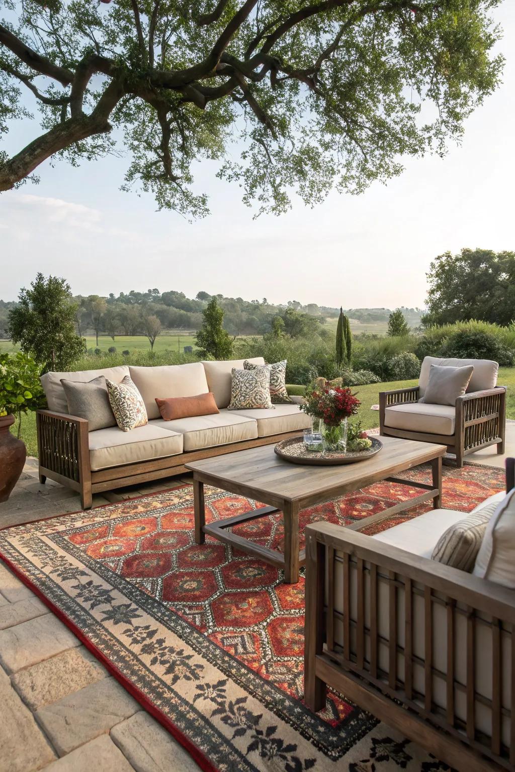 Transport indoor comfort outdoors with a stylish living space.