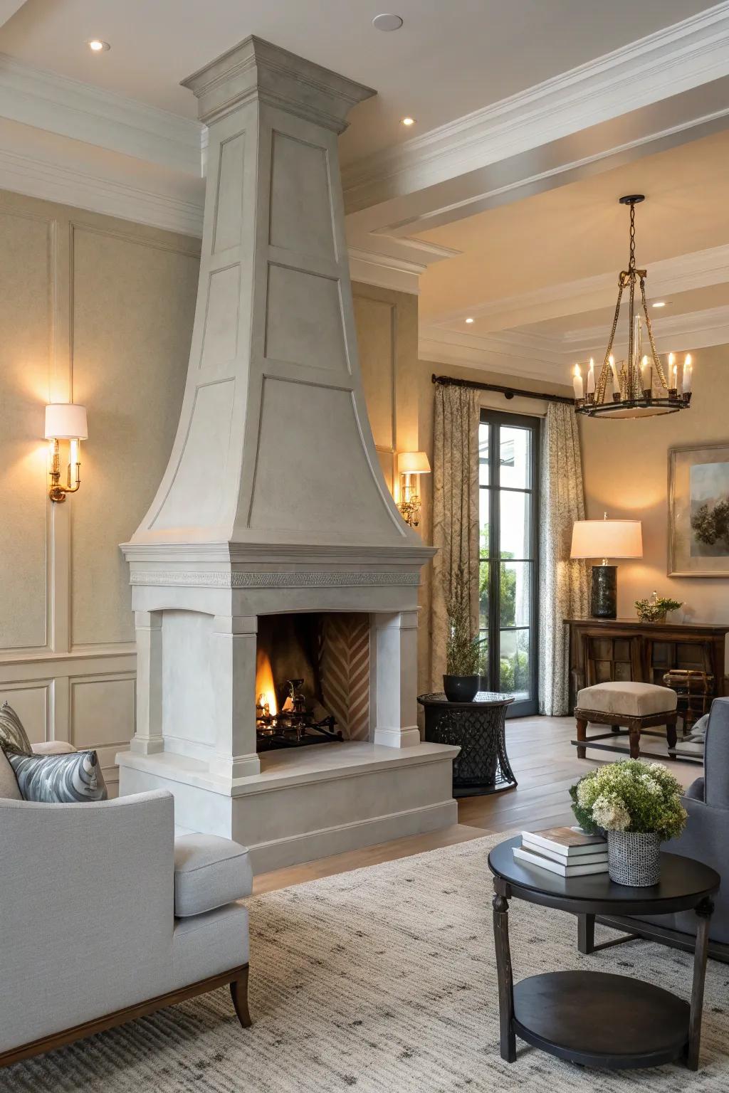 Pale gray presents understated refinement, ideal for a sophisticated place.