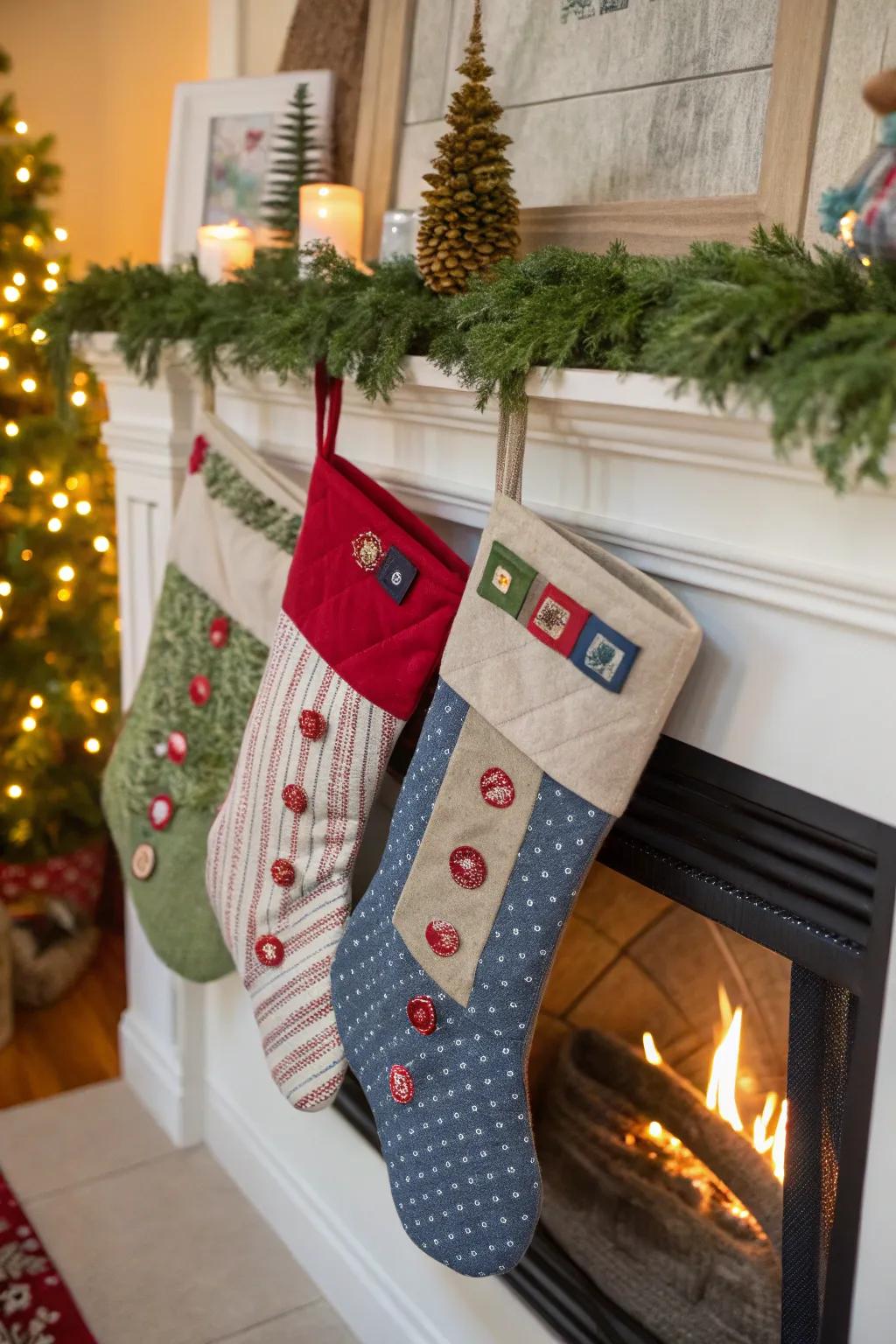 Interactive stockings furnish a pleasurable, tactile adventure for children.