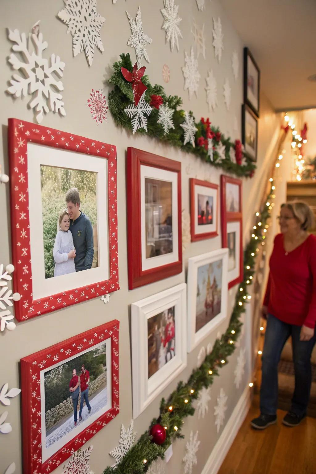 A nostalgic photo gallery celebrates cherished memories.