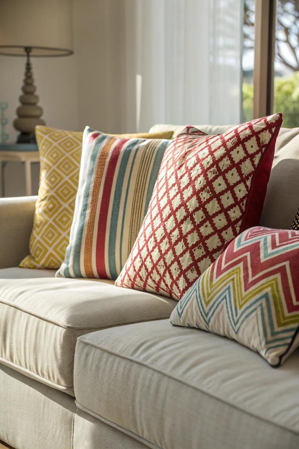 Combining designs adds a fun, coastal accent.