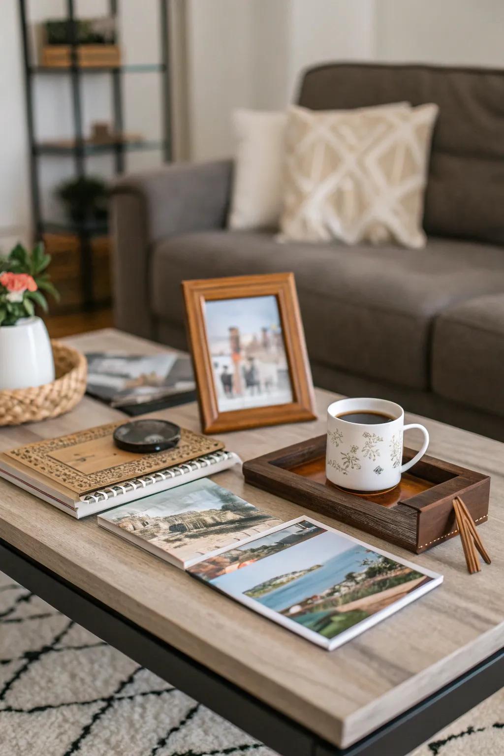 Memorable collectibles bring personality and warmth to your coffee table.