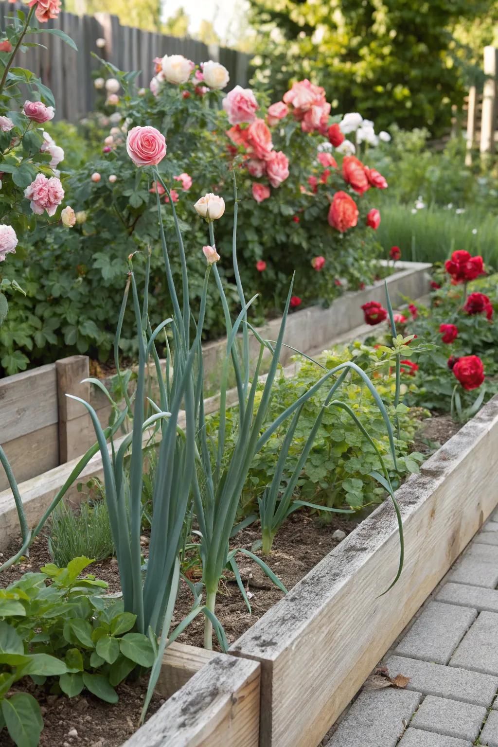 Scented bulbs and royal blooms, a surprising yet effective garden duo.