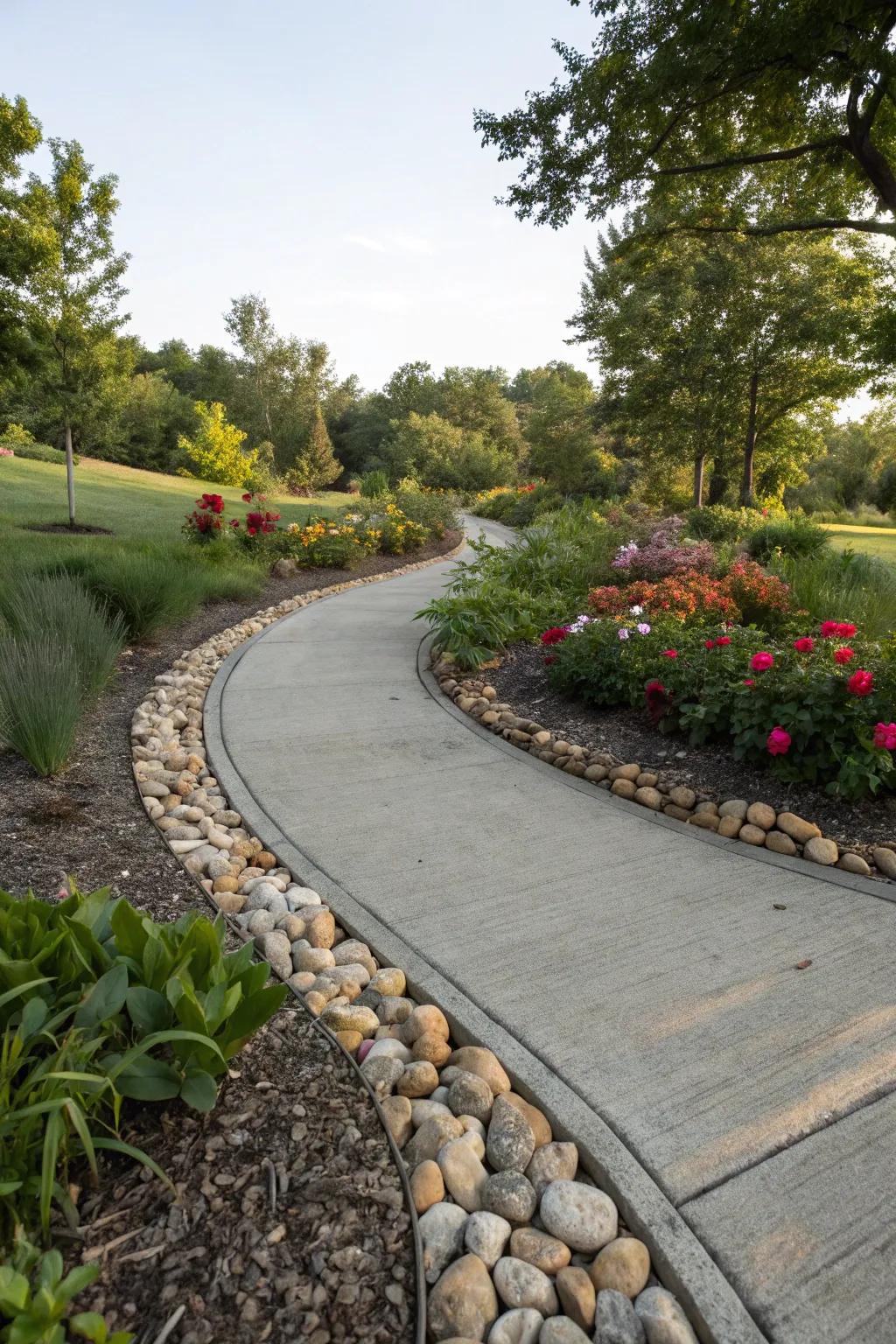 Enhance walkways with gravel.