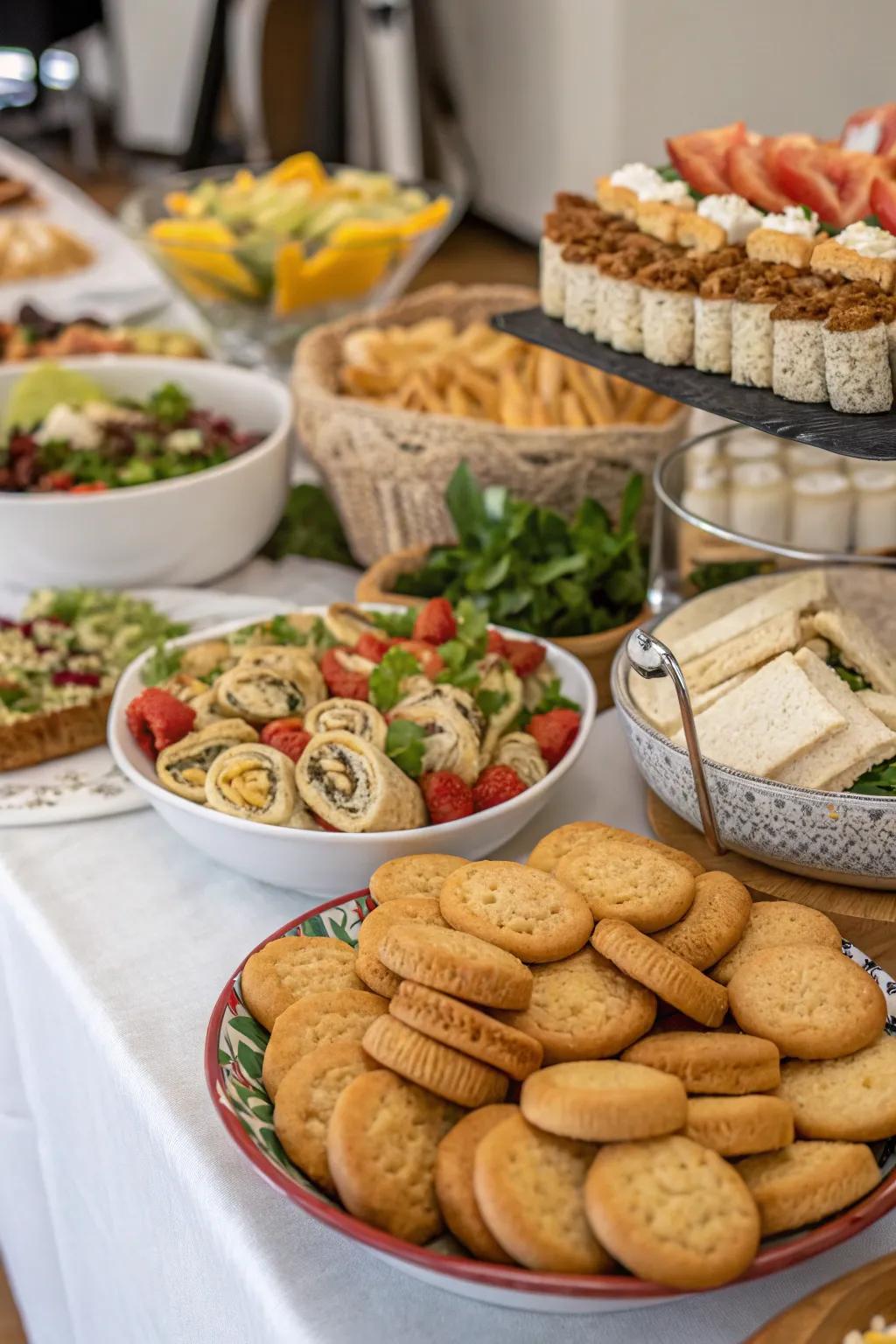 A medley of delicate bites to balance the sweetness.