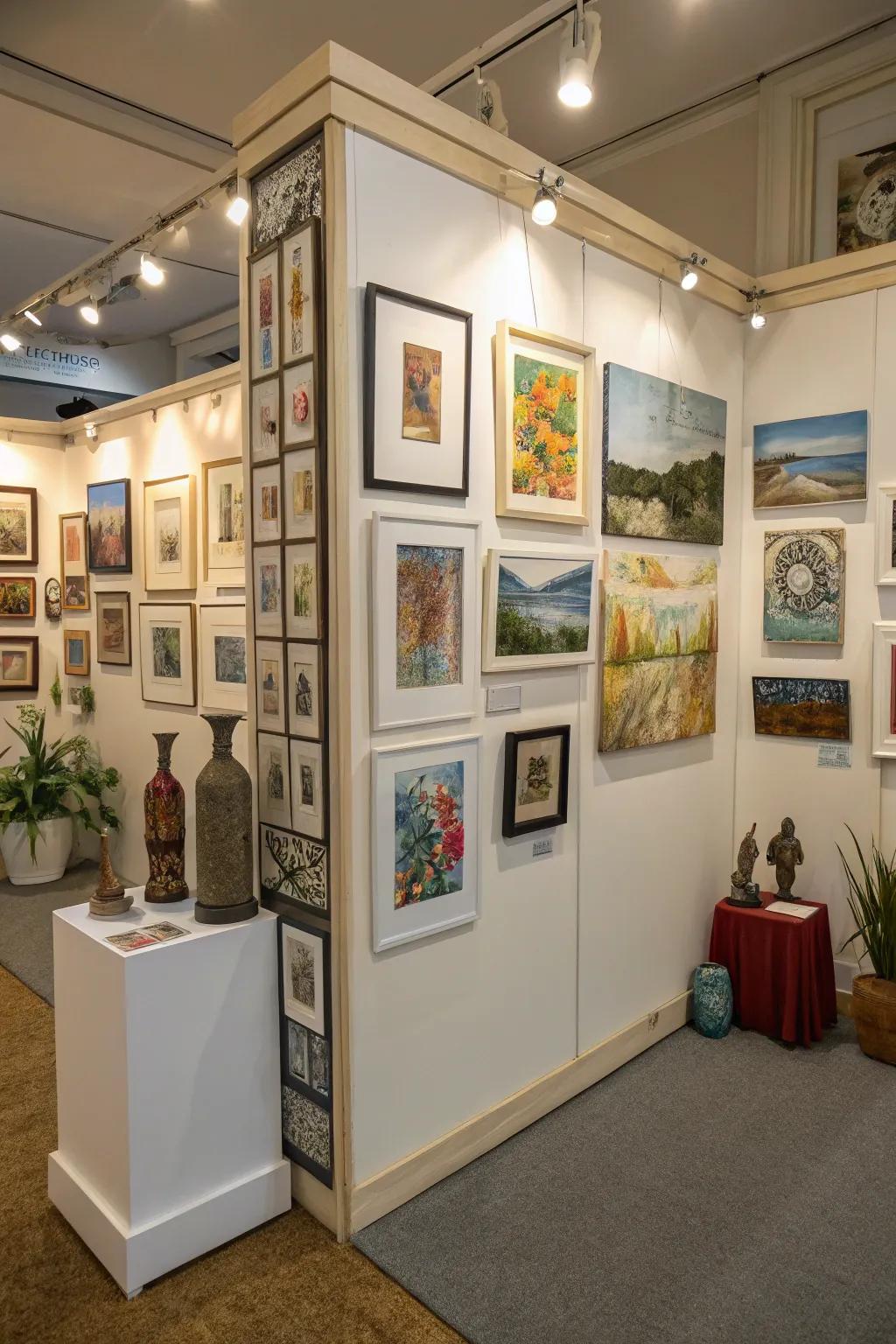 A mini gallery display introduces elegance and style.