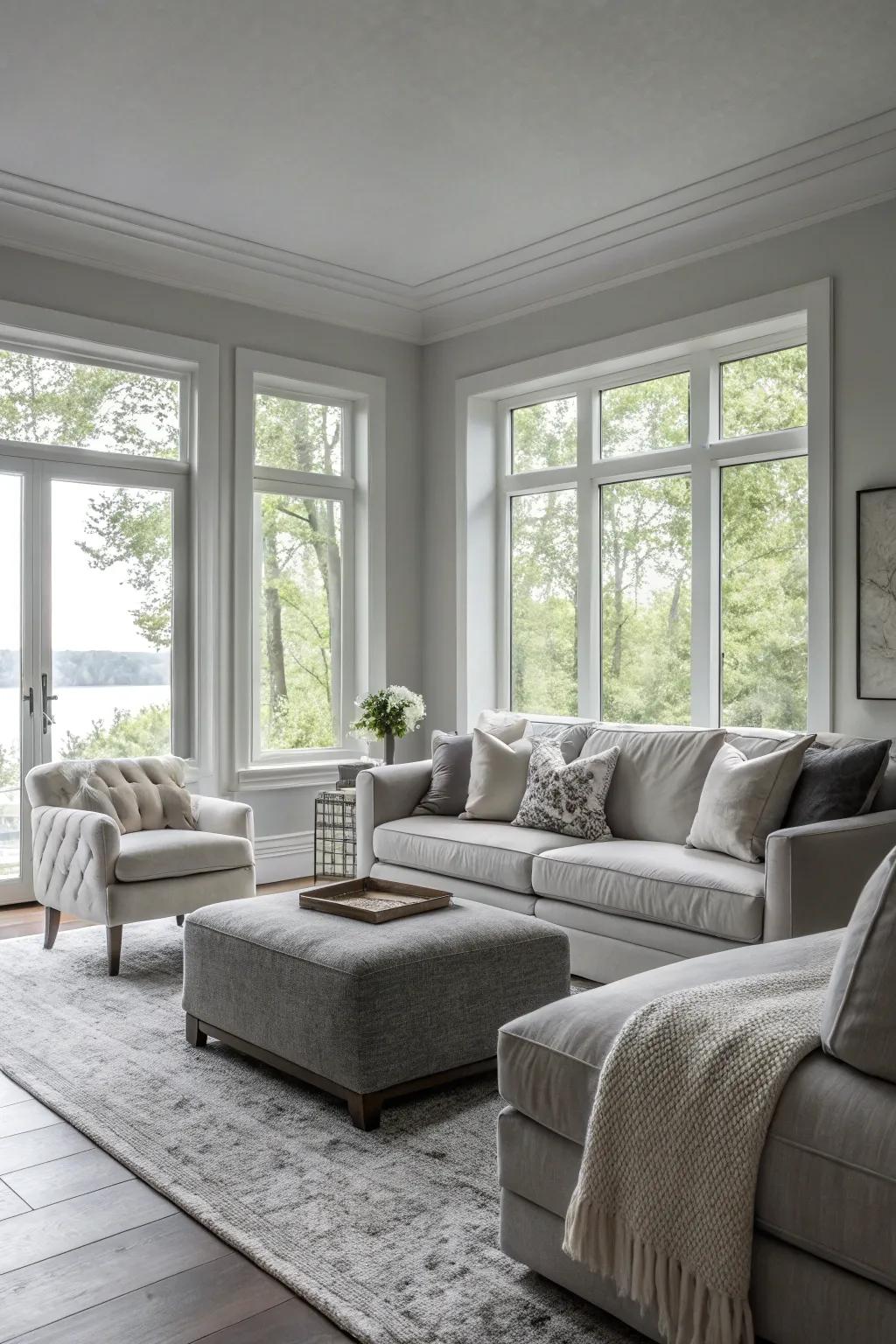 Single-tone schemes provide a smooth, calming effect.