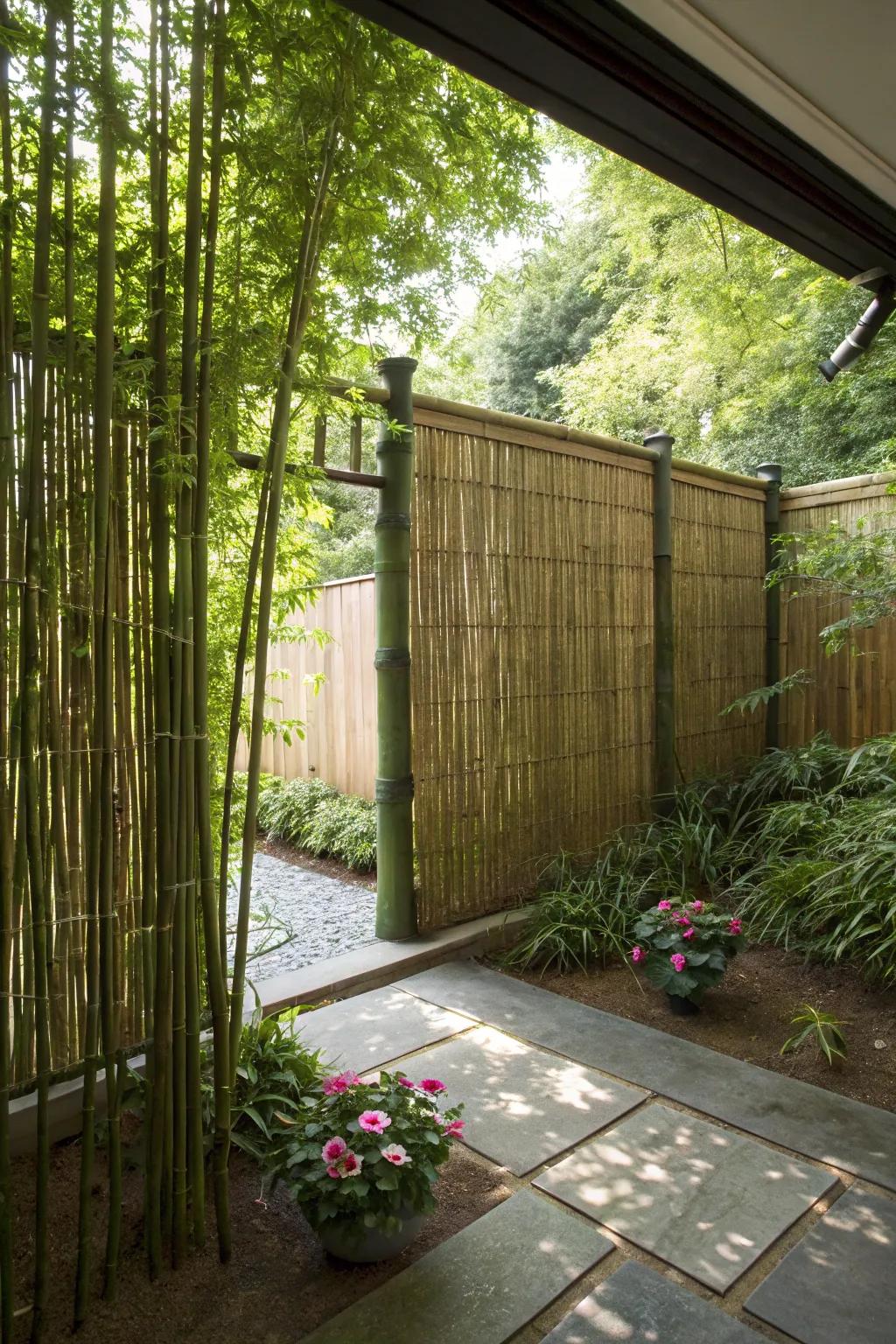 Privacy screens offer seclusion and flair.