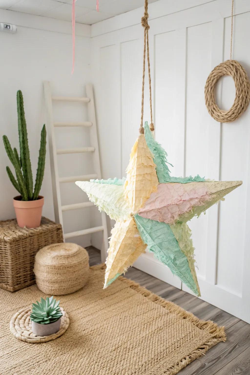 Celebrate imagination using a charming paper pulp surprise vessel, incorporating a hint of festivity to your minimalist space.