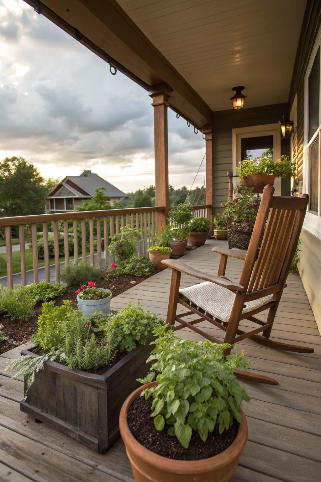 A green corner for unwinding and fresh air.
