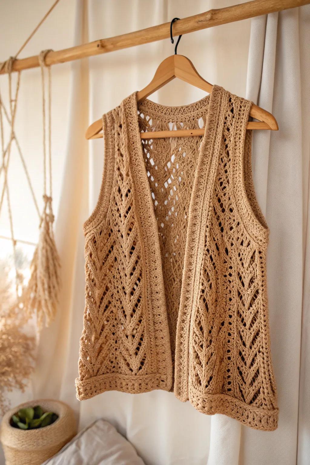 Showcase environmentally conscious elegance with this beautifully designed stitchwork vest. Sustainable style meets minimalist beauty.