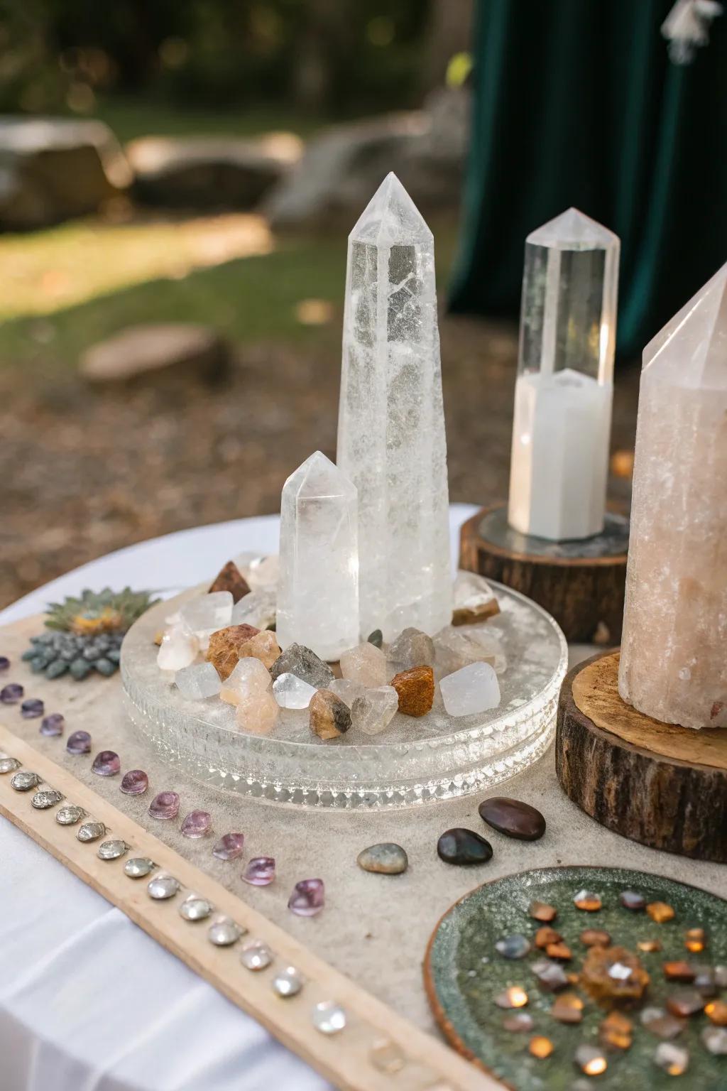 Graded displays enhance depth and dimension.