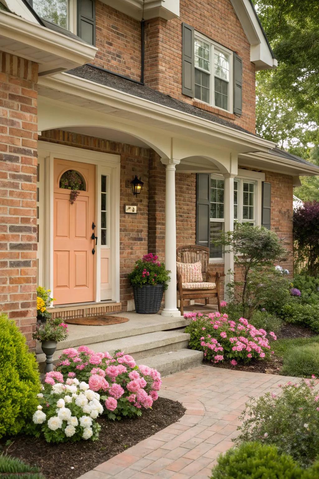 Gentle and inviting delicate pink portal.