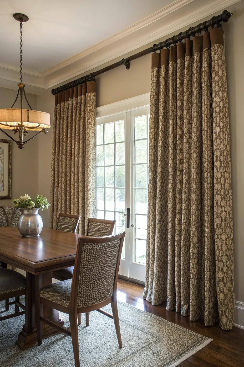 Textured drapes bring a tangible element to your design.