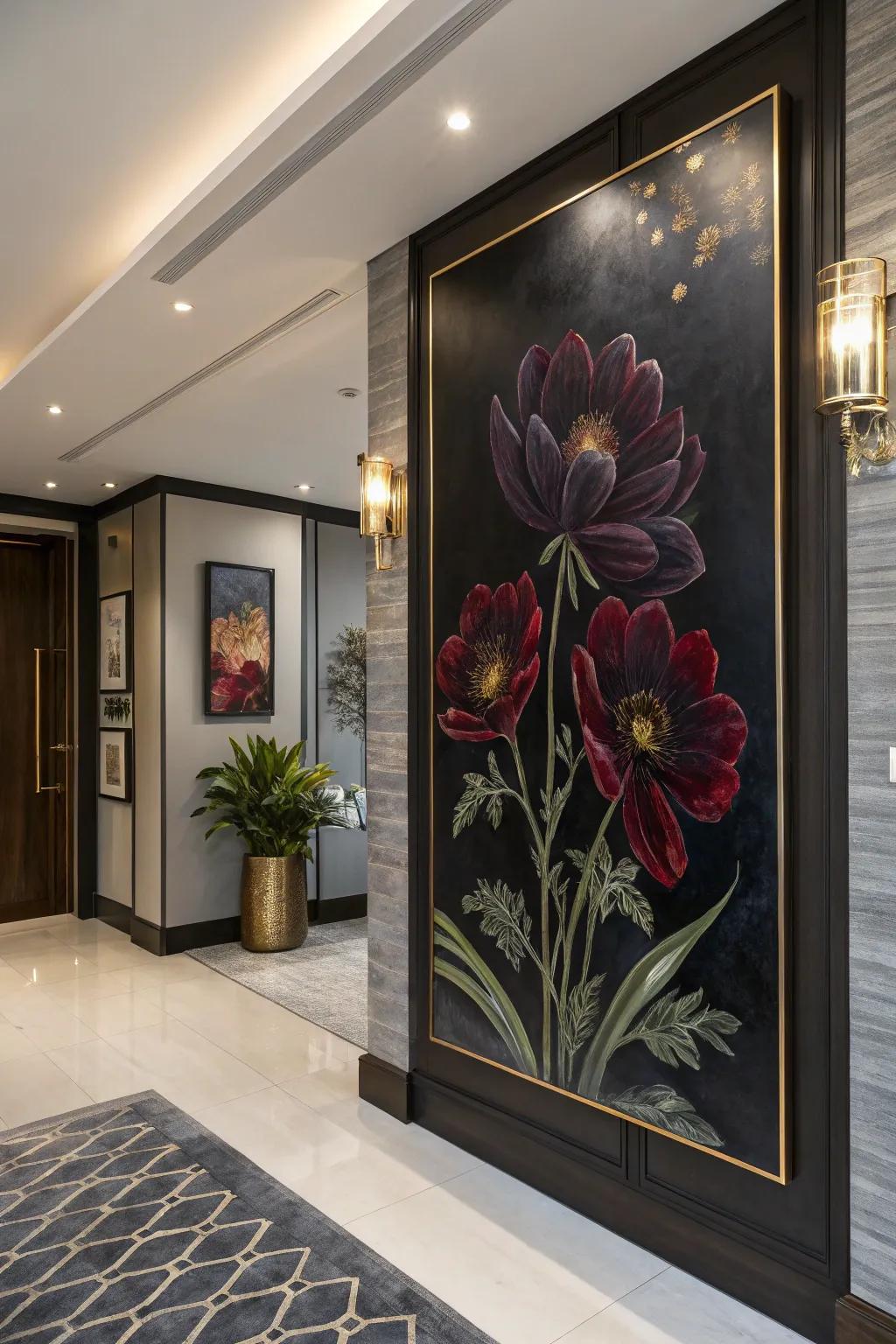 Incorporate elegance through somber floral artistry