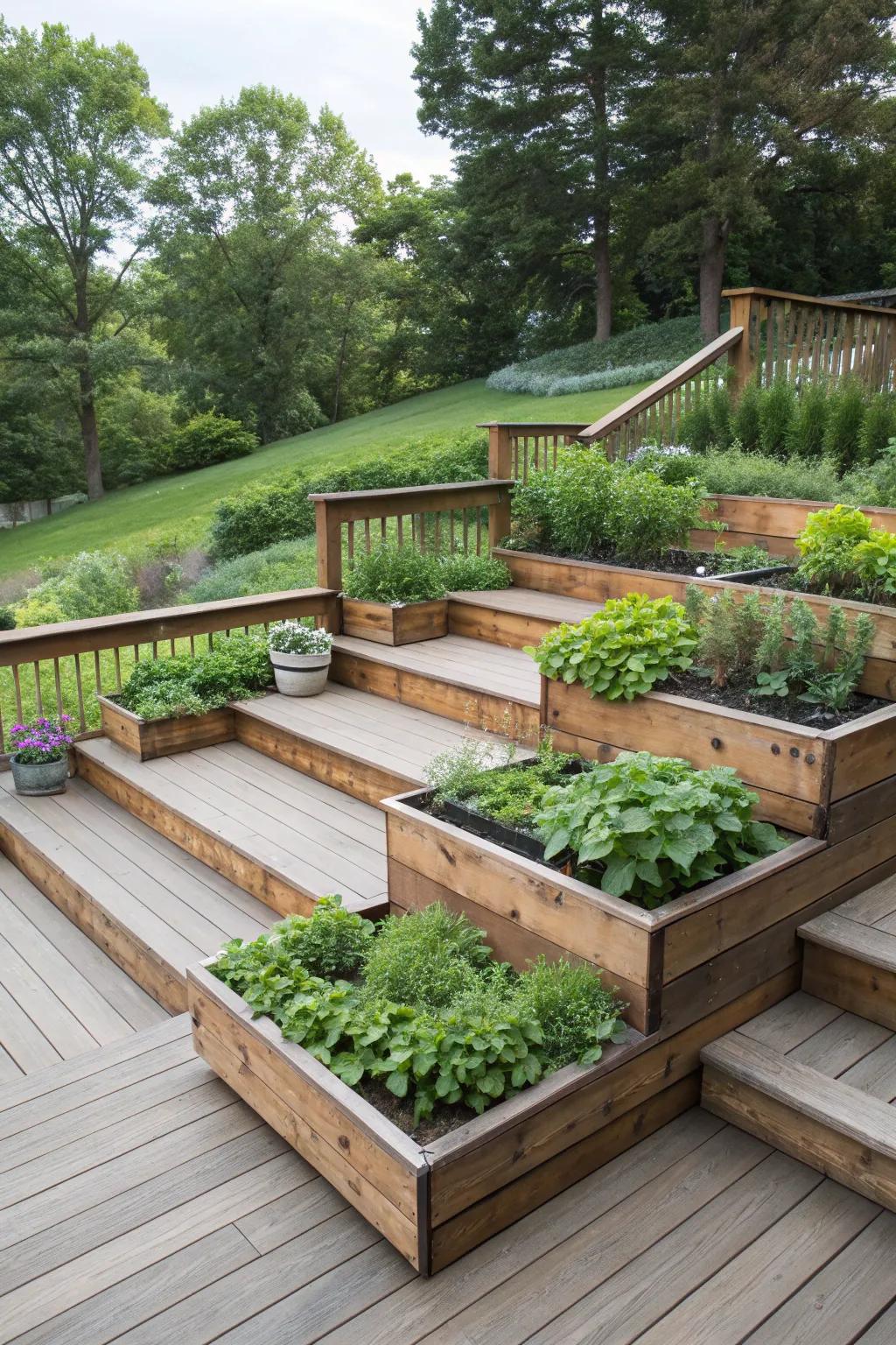 Tiered design introducing depth and fascination.