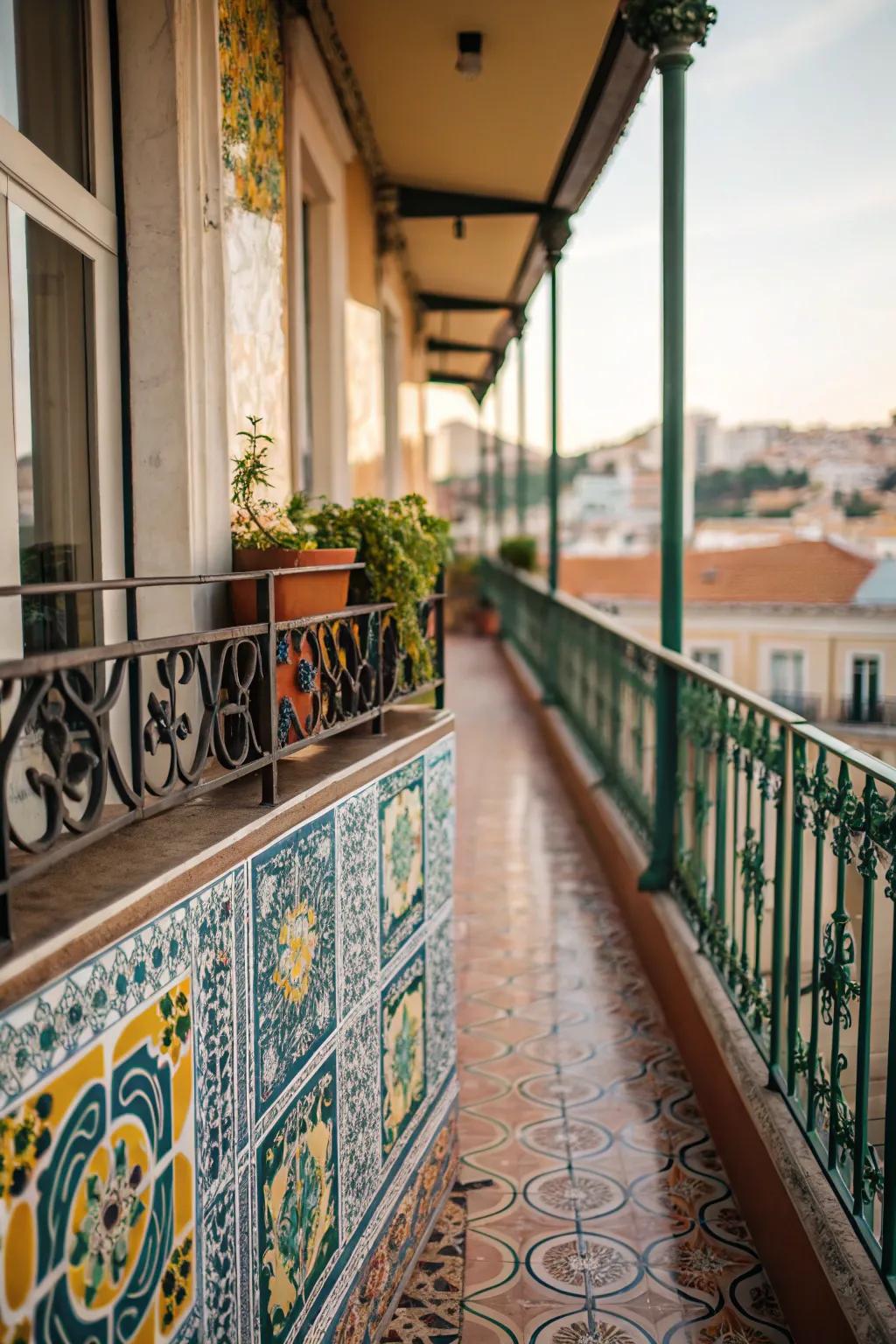 Patterned tiles inject color and personality.