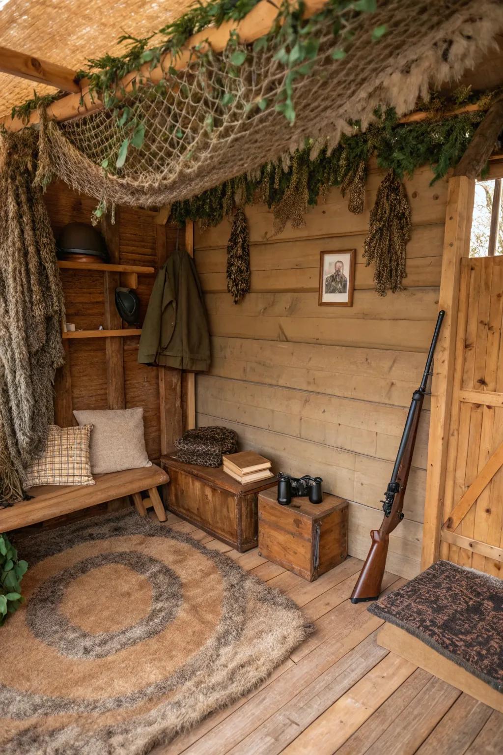 Natural tones make a calming and balanced atmosphere within the blind.