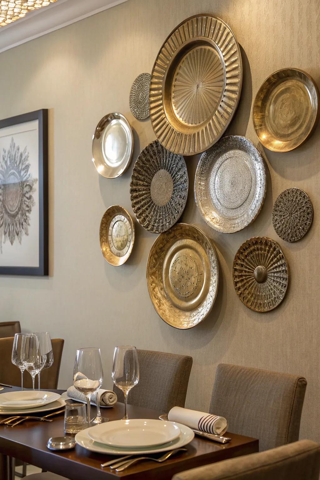 Modern textures add a contemporary twist to plate arrangements.