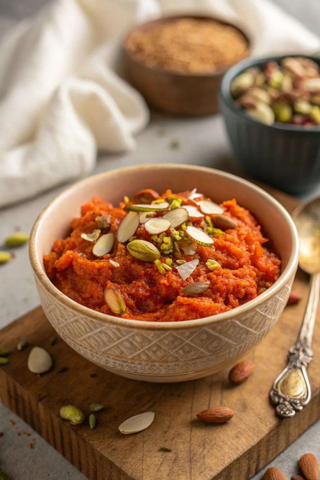 Classic gajar ka halwa provides great comfort and taste.