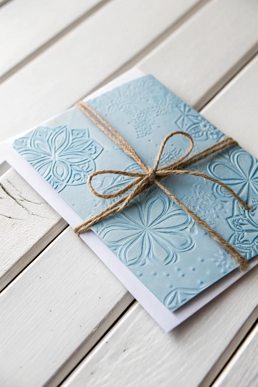 Elegant simplicity in blue shades - design your minimalist birthday card.
