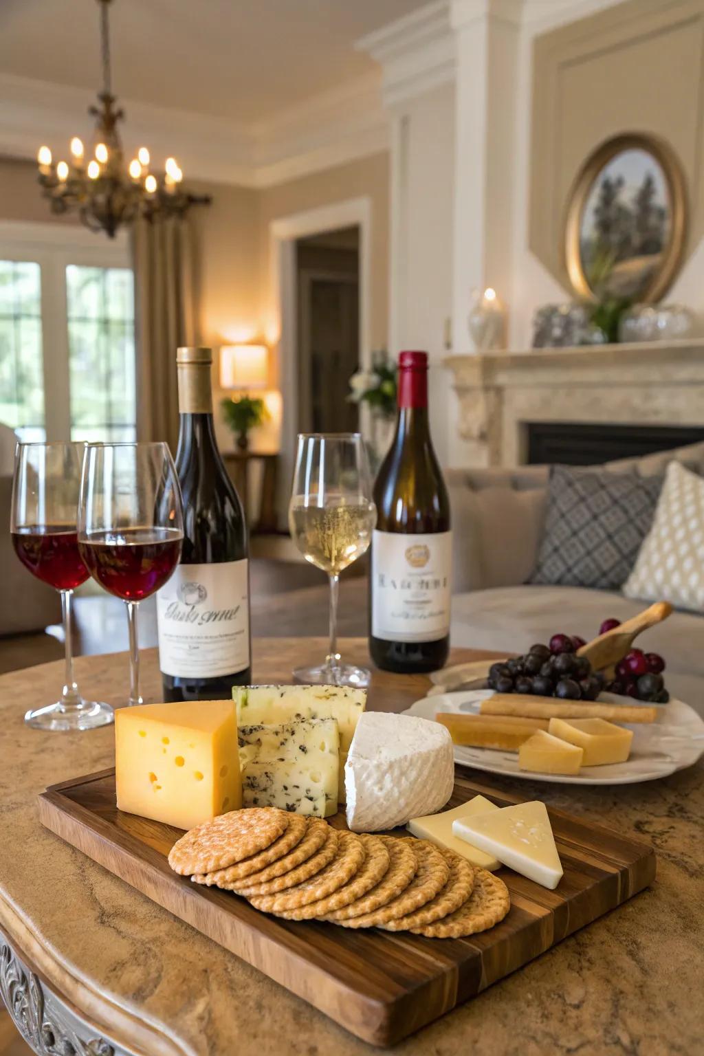A classic wine station for a touch of elegance.
