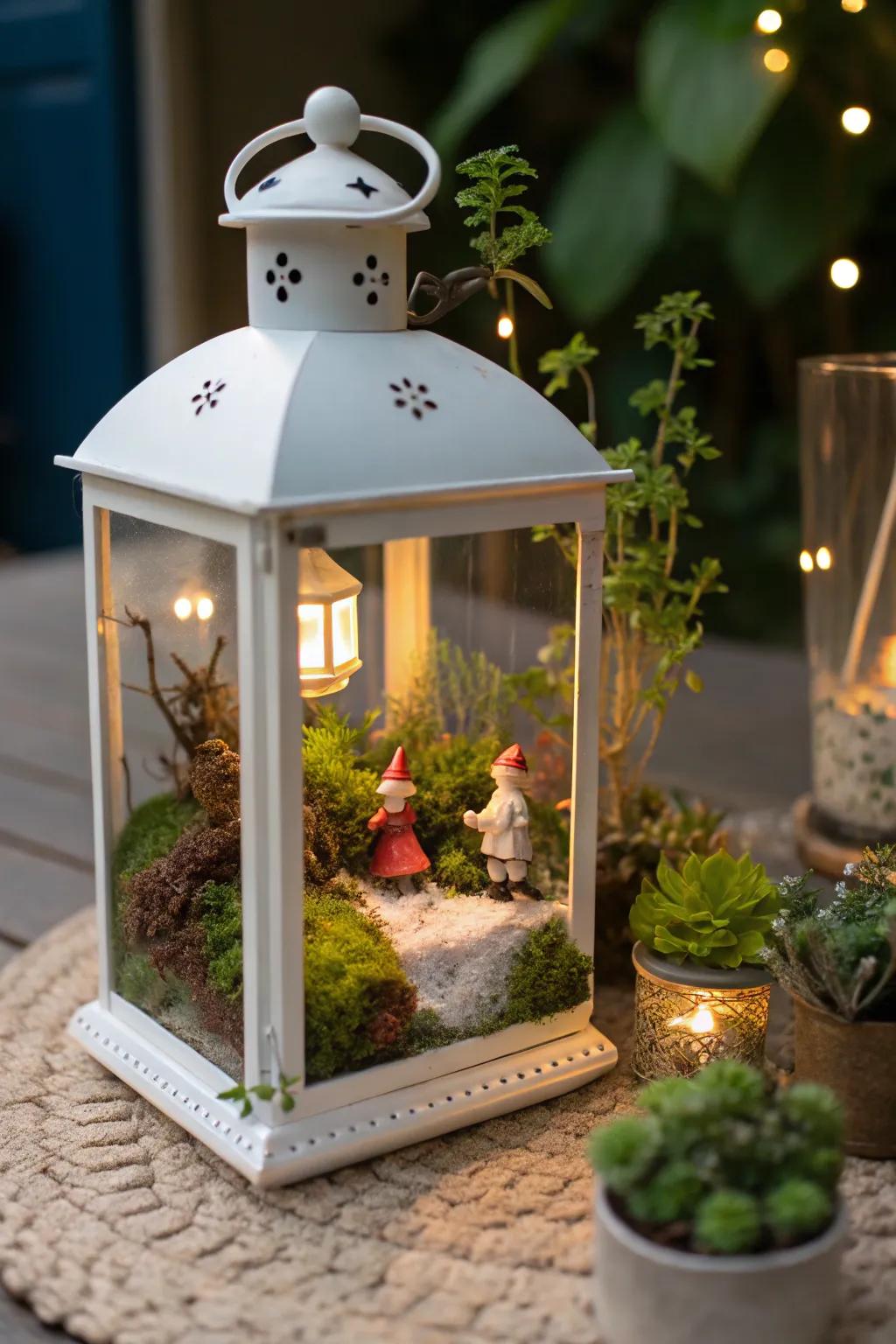 A miniature garden brings the outdoors into your orb.