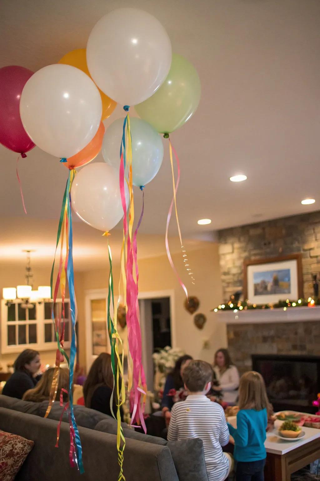 Whimsy up your spheres using crepe paper streamers.