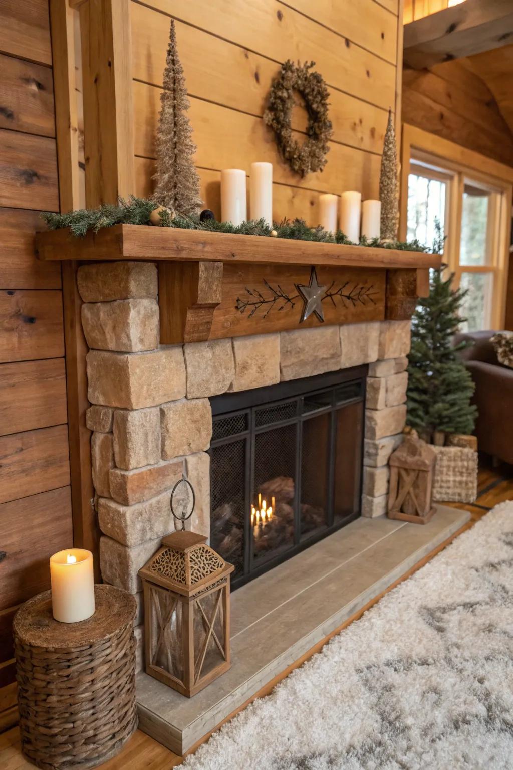 Original lumber imparts warmth and a countryside touch.