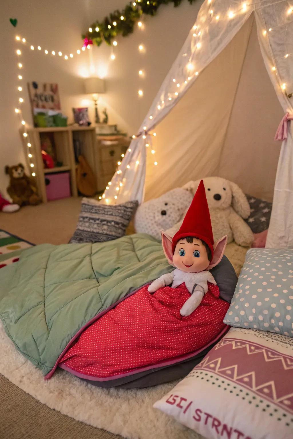 Create a cozy slumber party scene for your pixie.