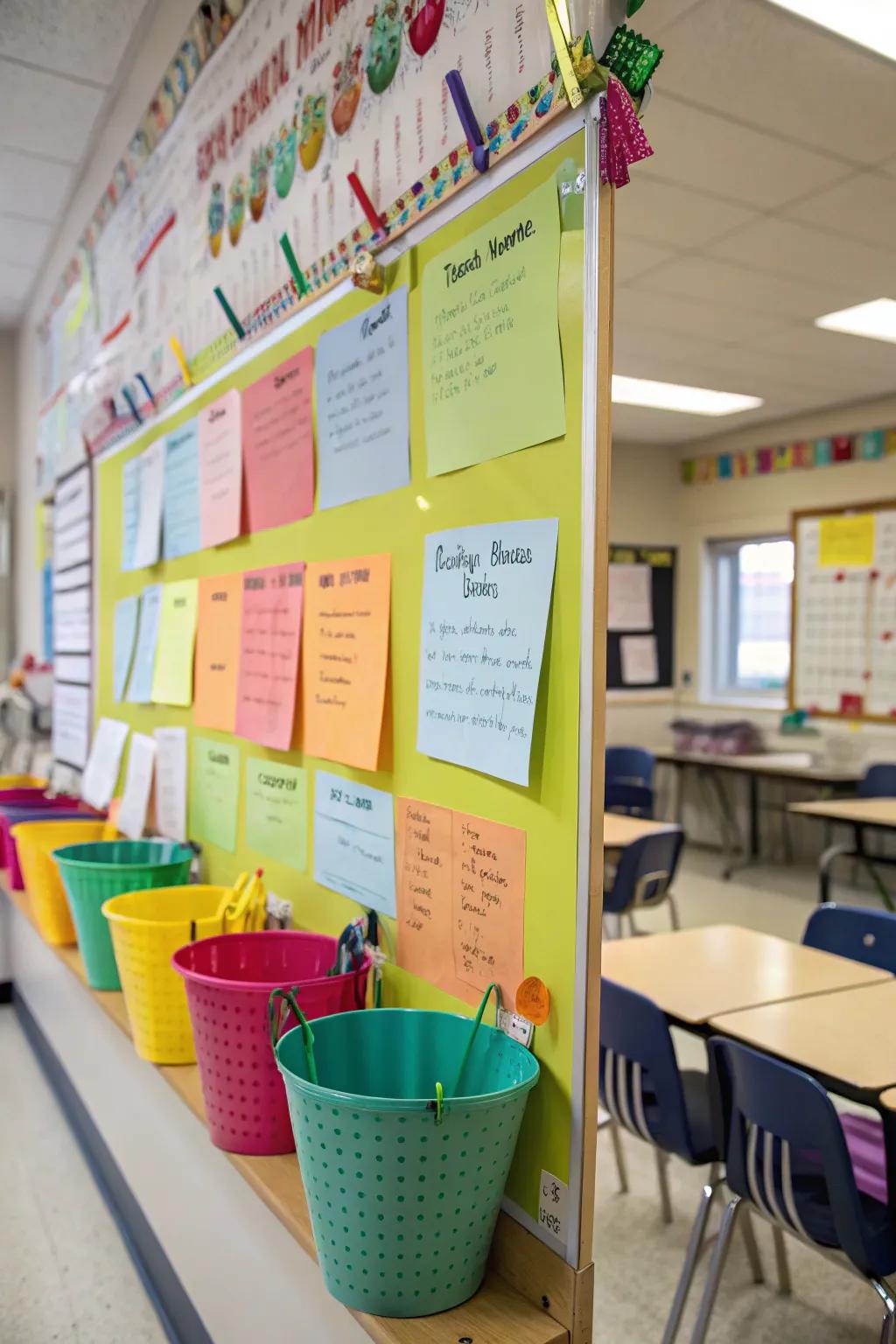 A display filled with students' exciting summer plans.