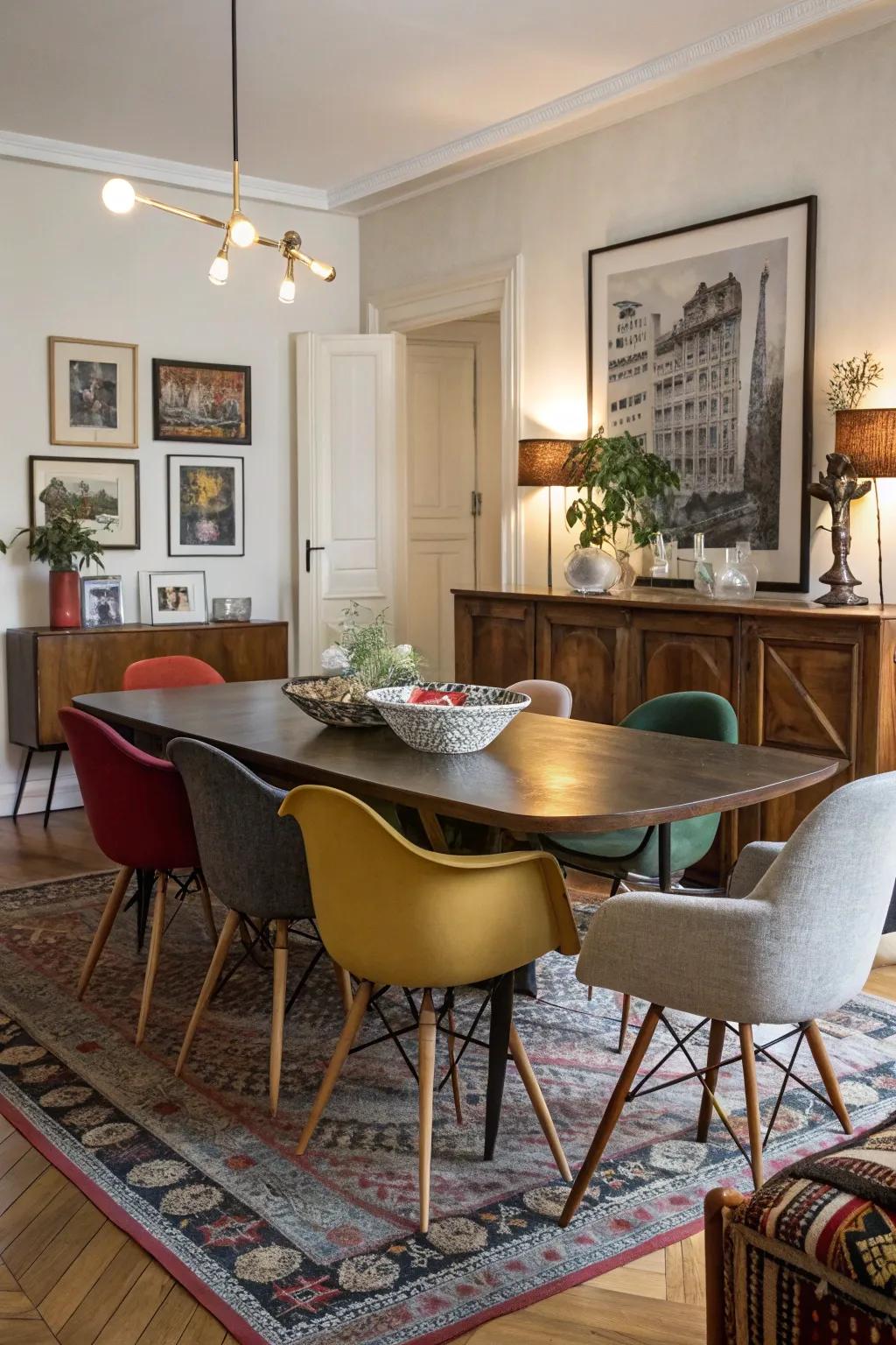 Mixed styles make a collected and special space.