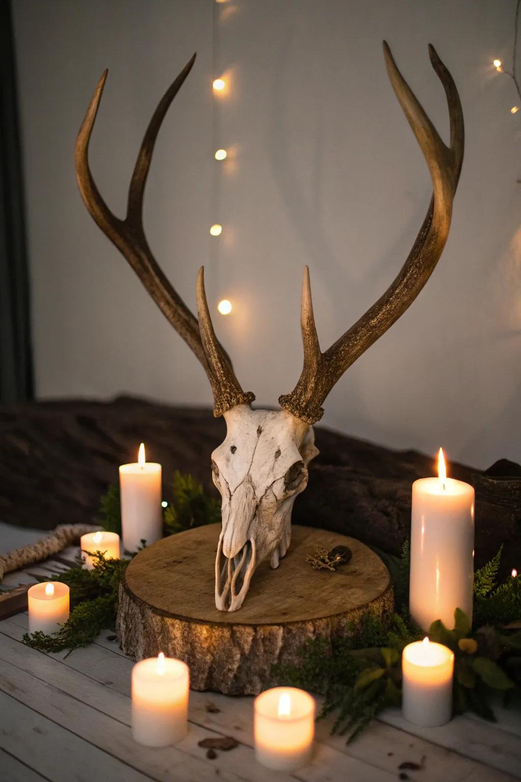 Set a charming mood through lighted décor.