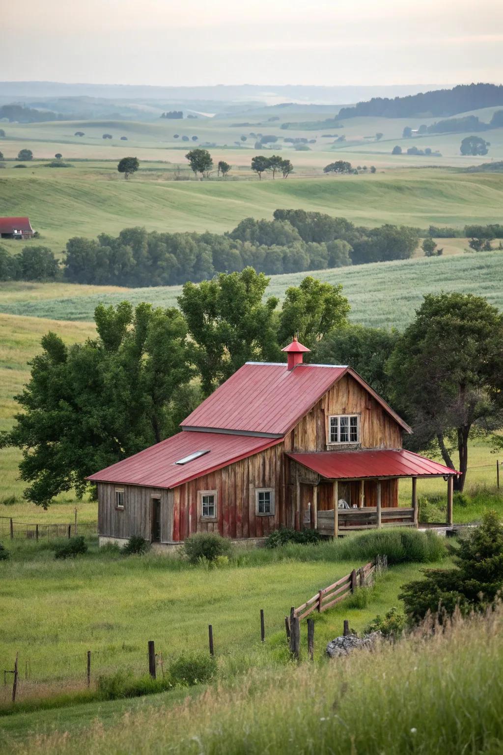 Rustic colors add a cozy, inviting feel to country homes.