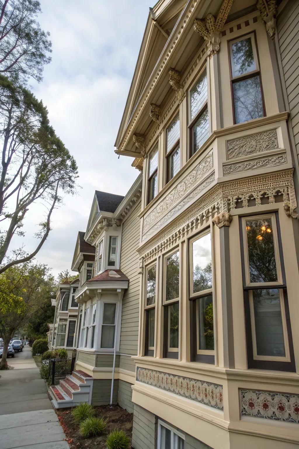 Layered surrounds add dimension and visual interest to your facade.