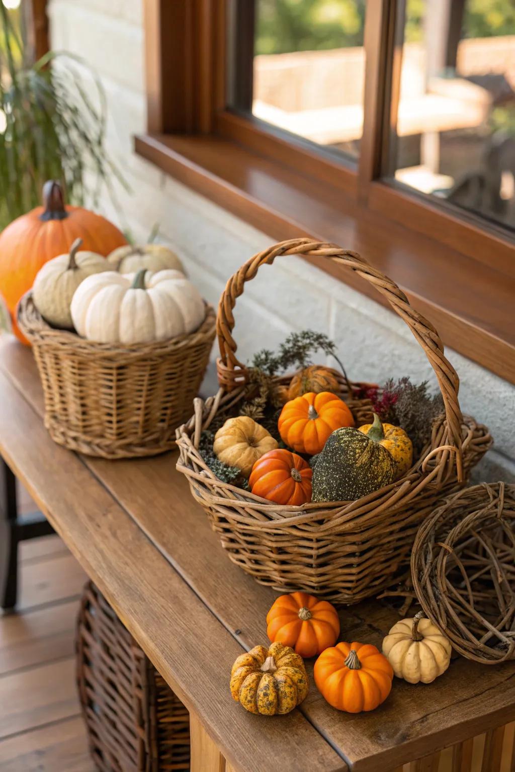 With charming unrefined fall d&eacute;cor, you can enhance your house.