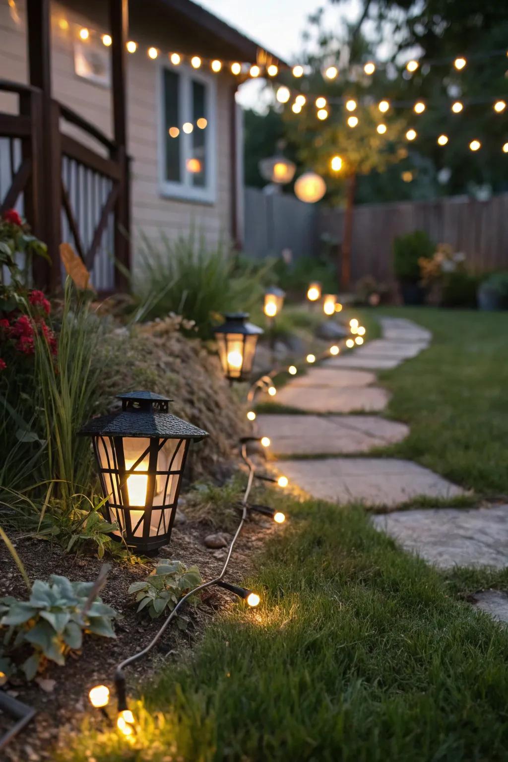 Illuminate your yard using comfortable exterior illumination.