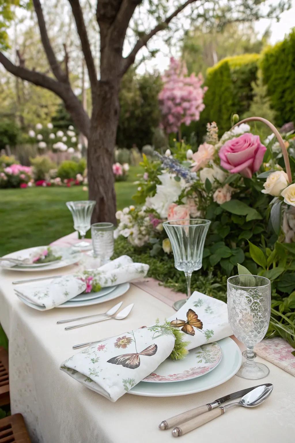 Flutter folds bring whimsical charm to your table.
