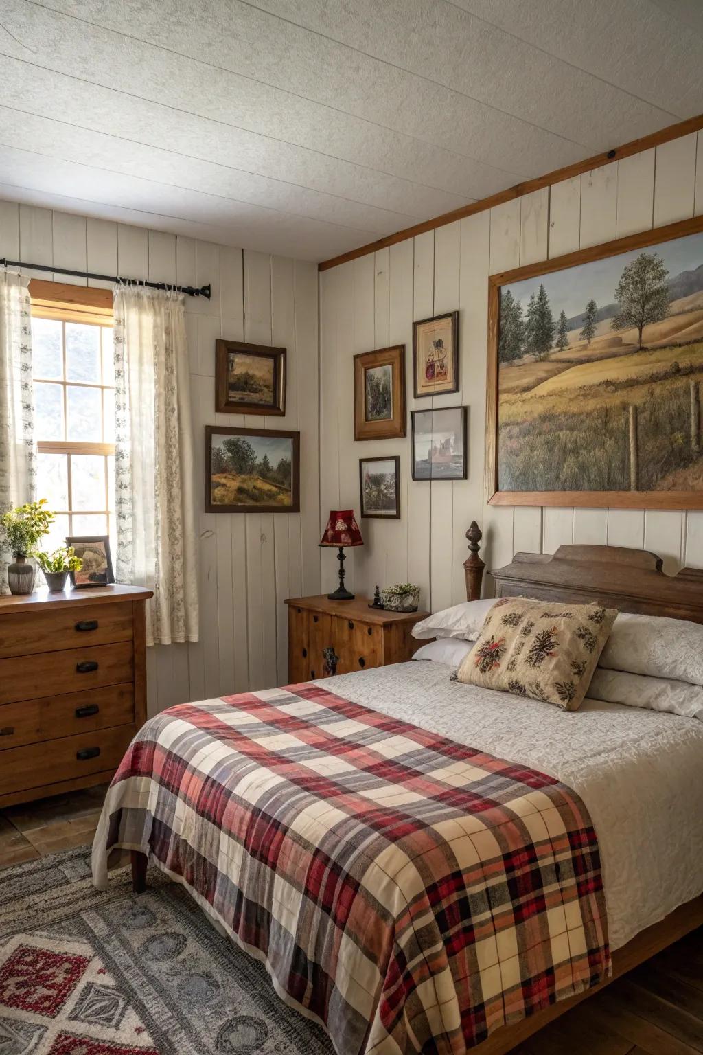 Art and embellishments personalize the space beautifully.