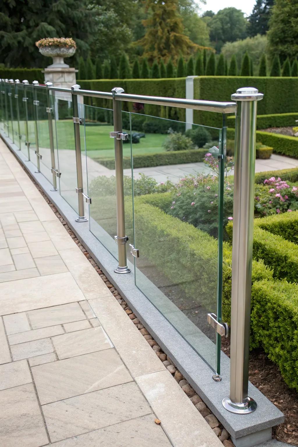 Relish unhindered vistas via glass panel fencing.