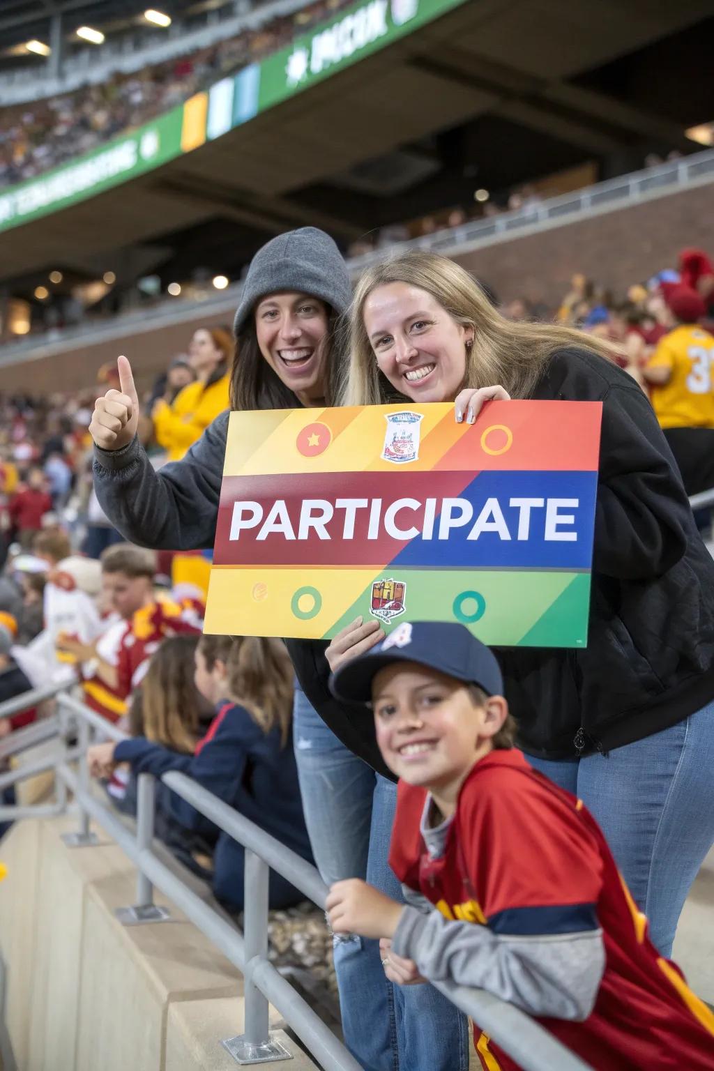 Interactive signs engage the audience.